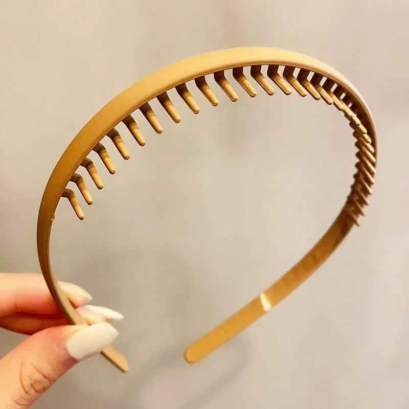 PjNewesting Women Matte Toothed Hairband Headband Hair Accessory