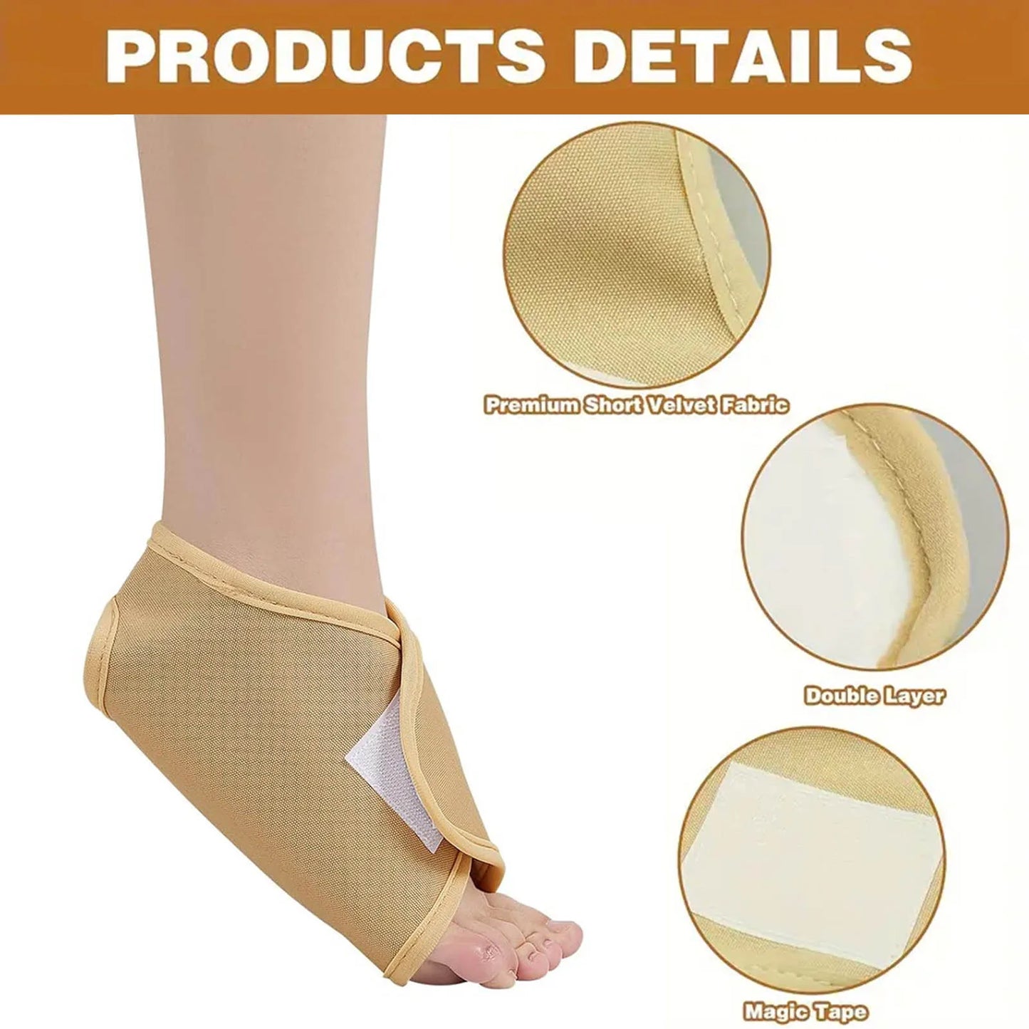 1 Pair Feet Castor Oil Pack Wrap Adjustable Breathable Ankle Wrap Relaxing Your Soles and Relieving Fatigue