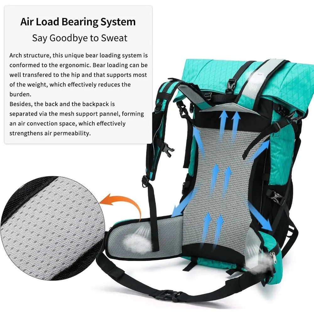 Large Capacity Hiking Backpack With Internal Frame For Camping