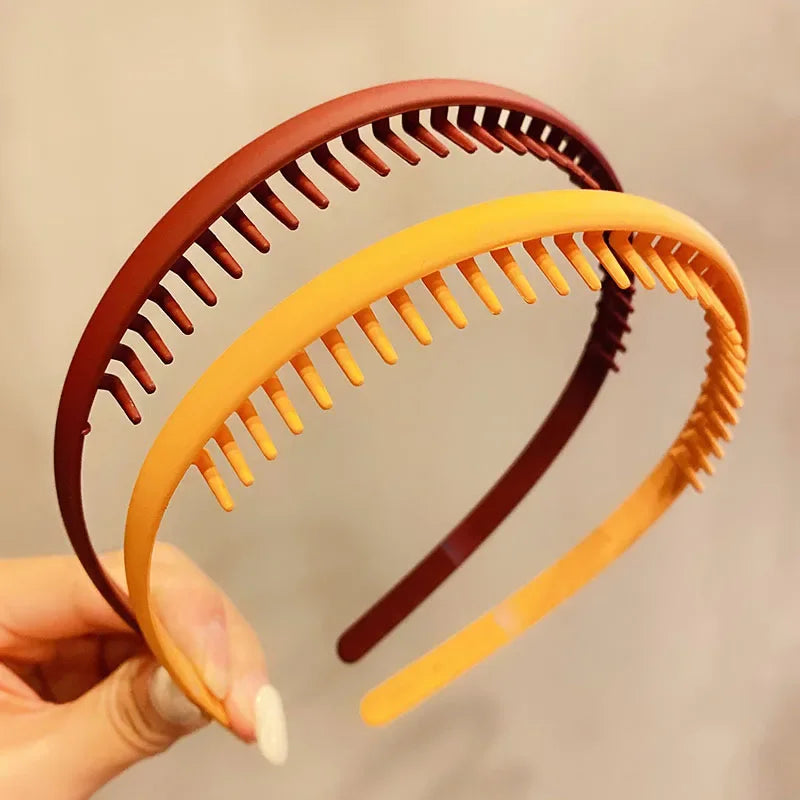 PjNewesting Women Matte Toothed Hairband Headband Hair Accessory