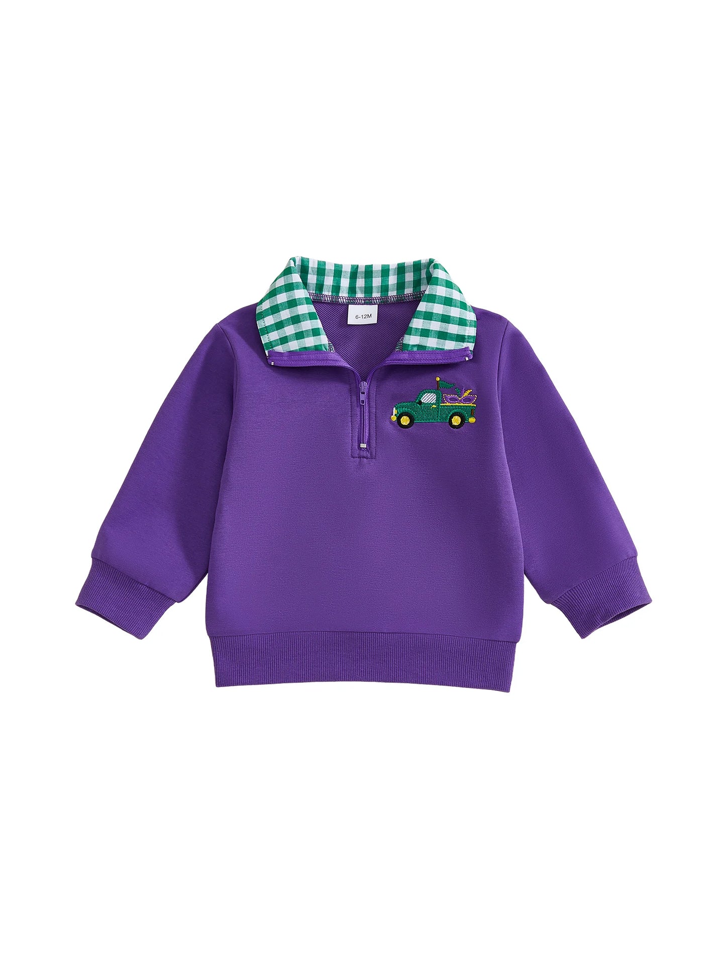 Adorable Infant Mardi Gras Shirt With Crew Neck