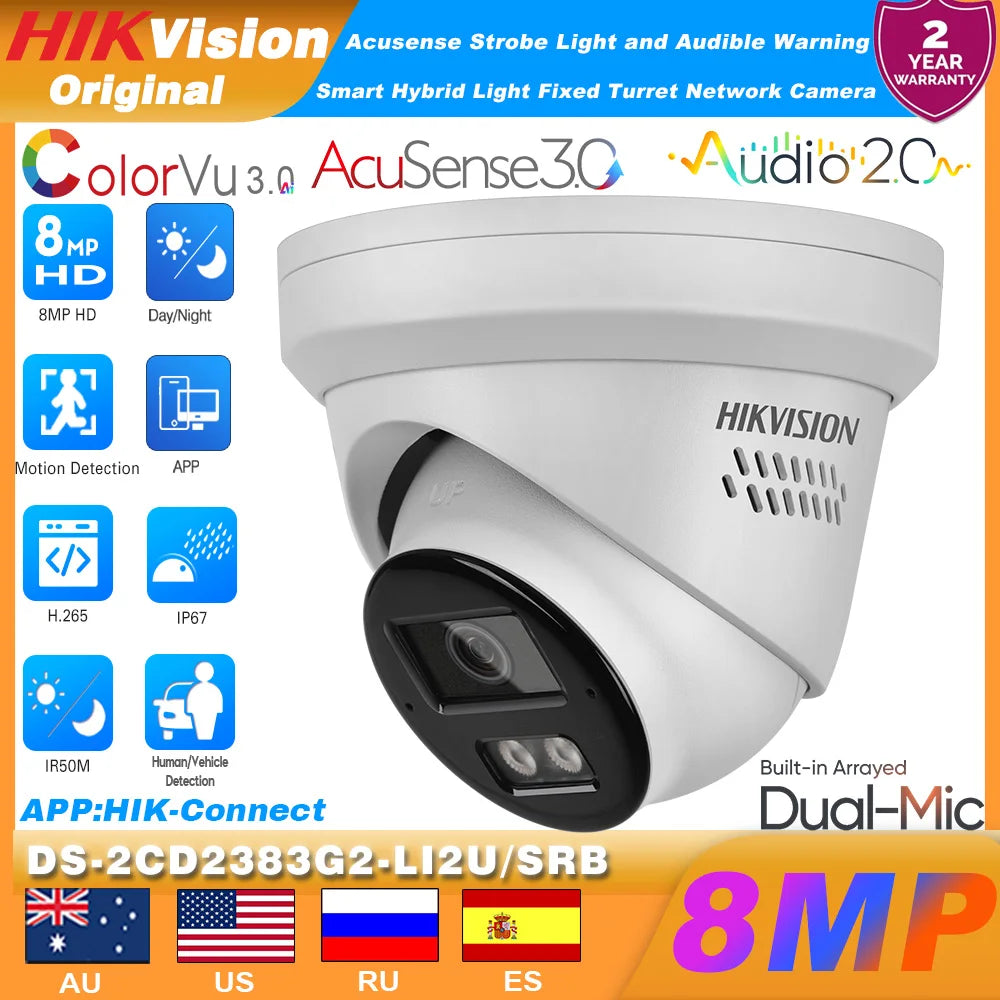 Hikvision DS-2CD2383G2-LI2U 8MP 4K IP Camera Acusense