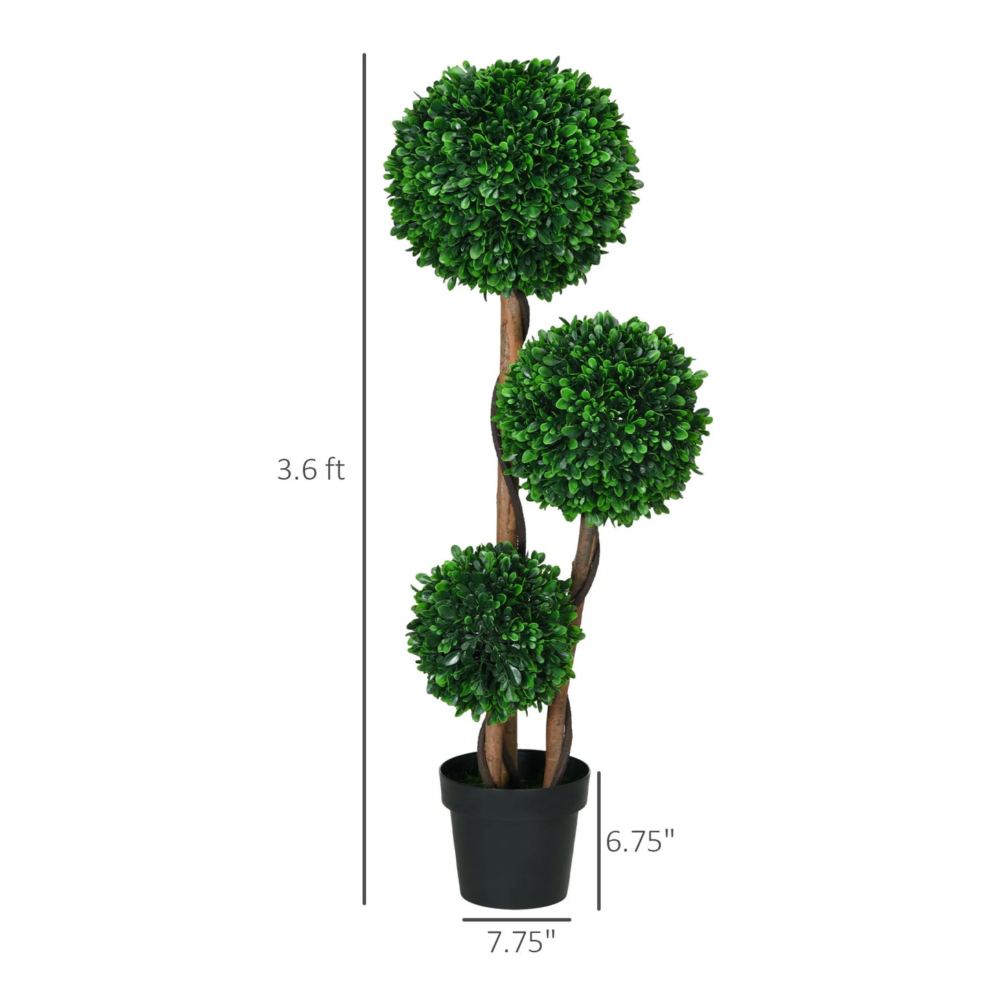 Boxwood Topiary Artificial Tree For Indoor And Outdoor Decor