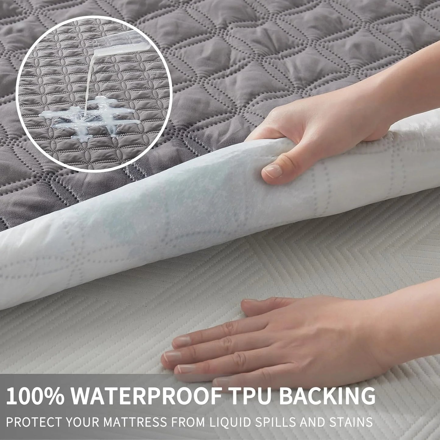 Waterproof Mattress Protector With Deep Pocket Noiseless Washable