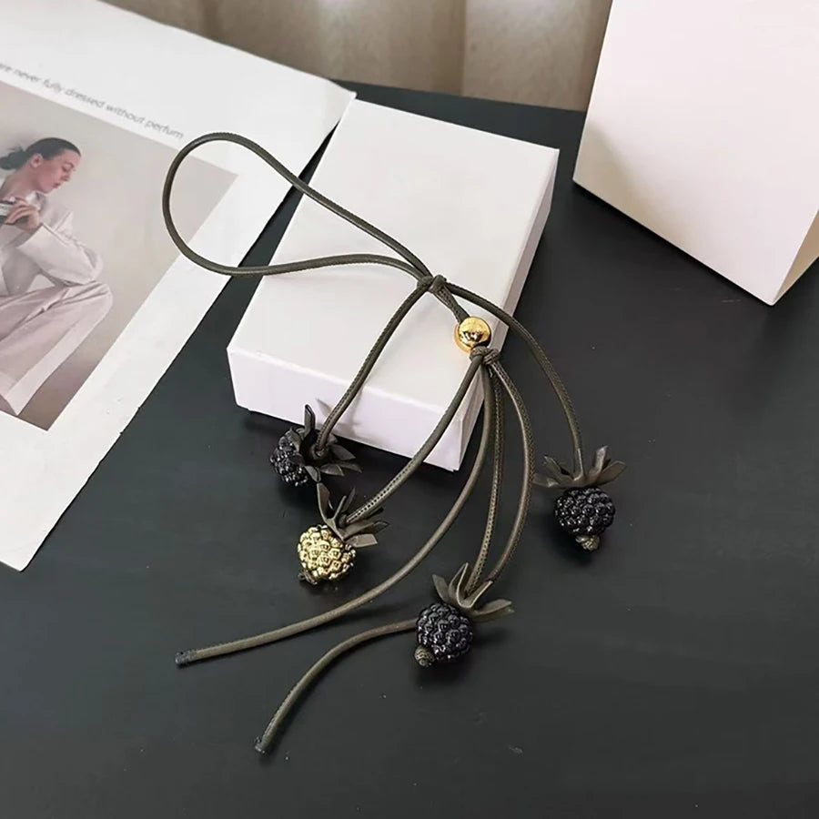 New Weaving Mushroom Ornaments Leather Bag Charm Keychain Bags Pendant Decoration High Luxury Girl Gift Bag Accessories