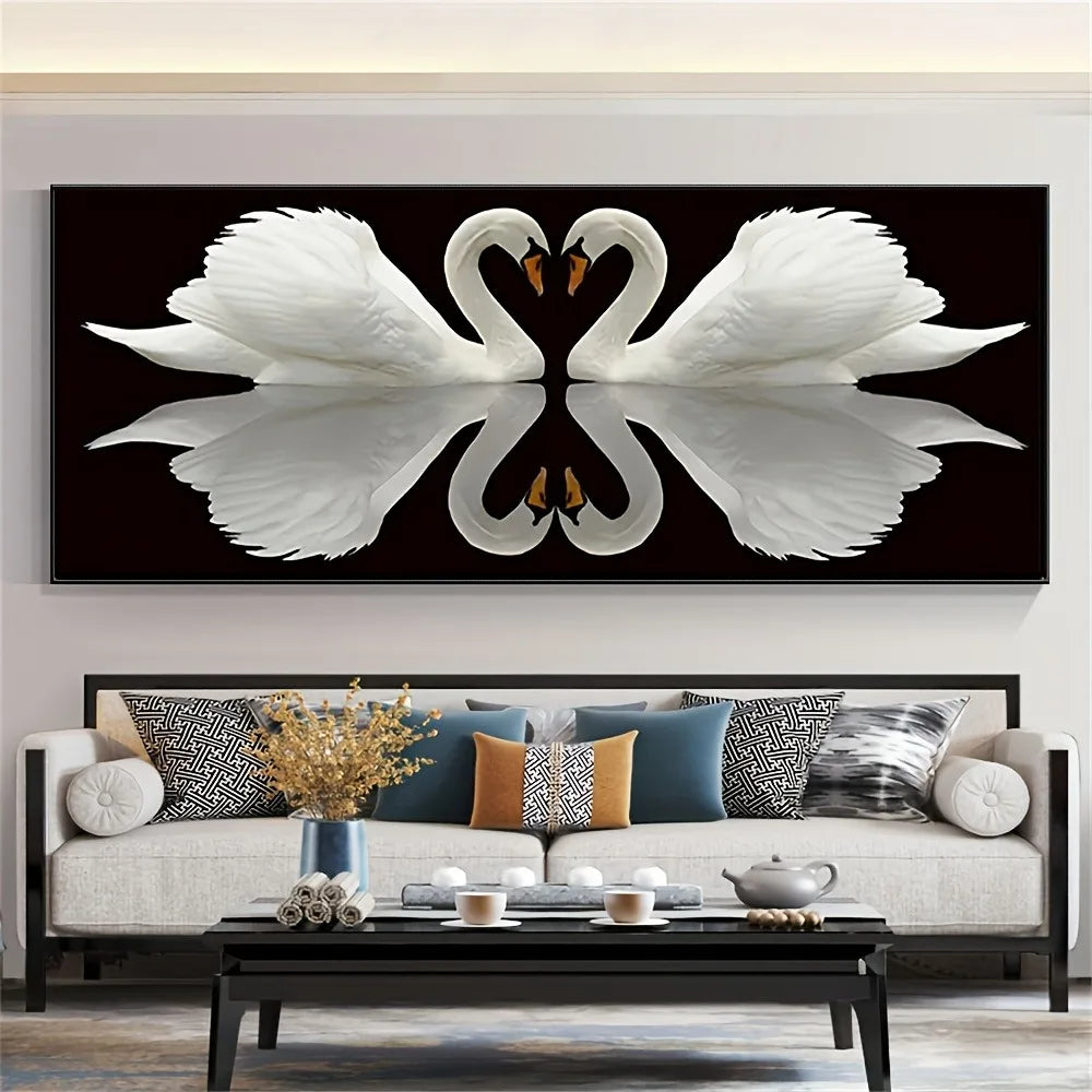 Whooper Swan Poster Animal Print Home Decor Pine Frame
