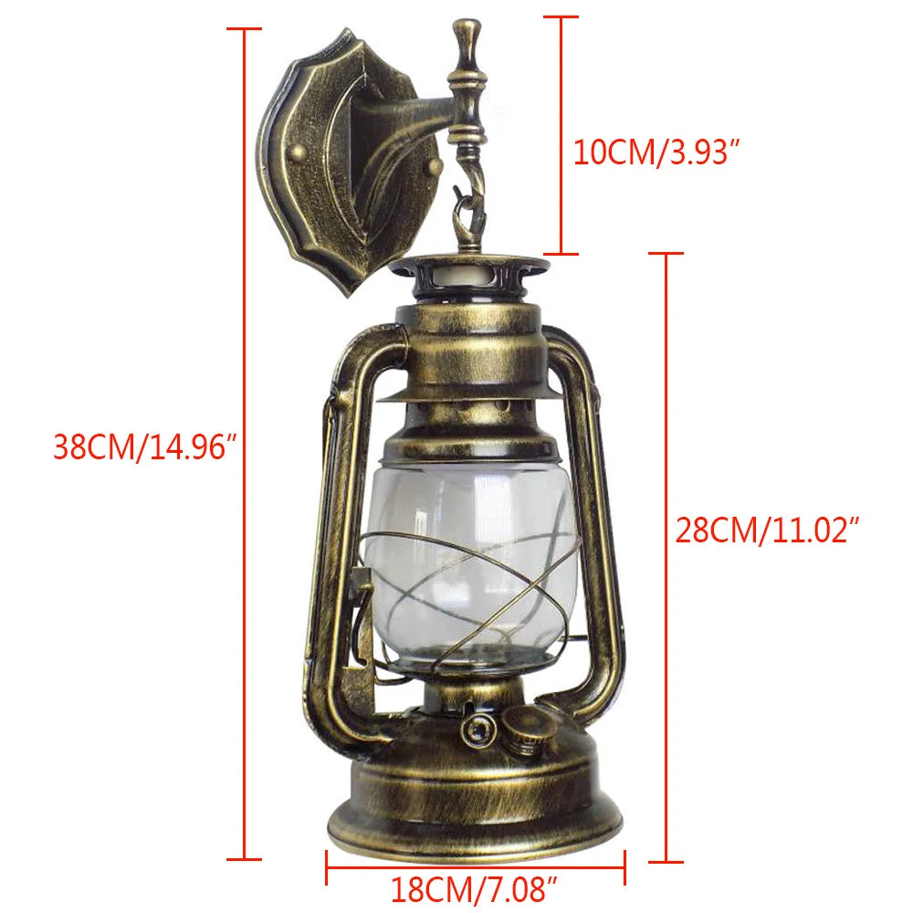 Bymaocar Outdoor Wall Light Antique Lantern Bronze For Yards Facades