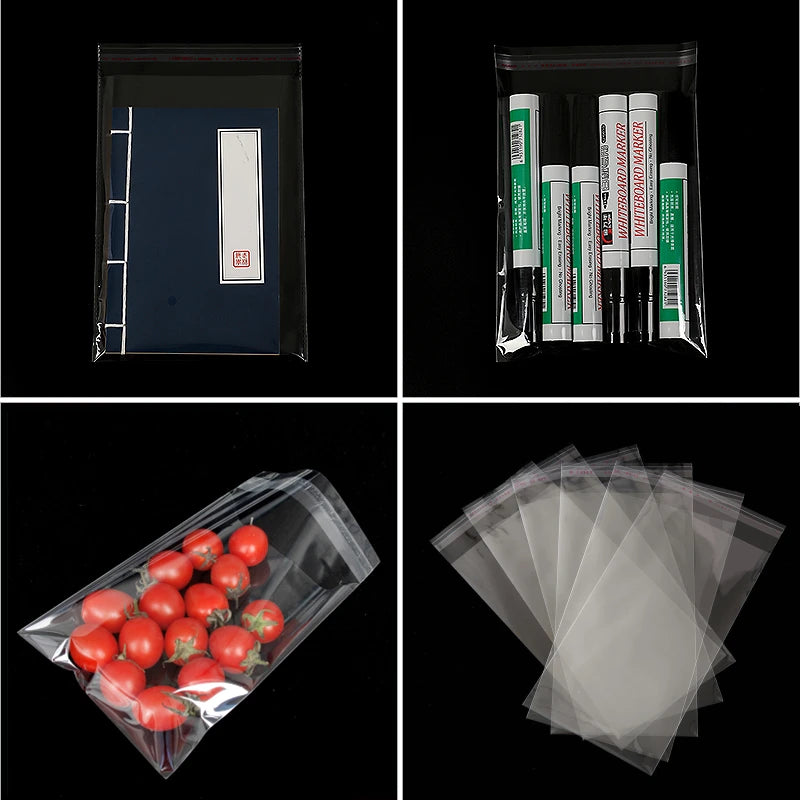 Clear Self Adhesive Resealable OPP Plastic Storage Bags