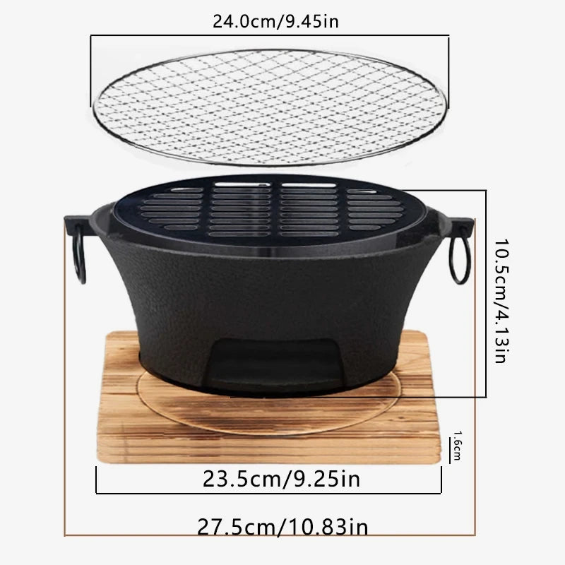 KL1 Cast Iron Oven Fireplace Charcoal And Alcohol Stove Outdoors