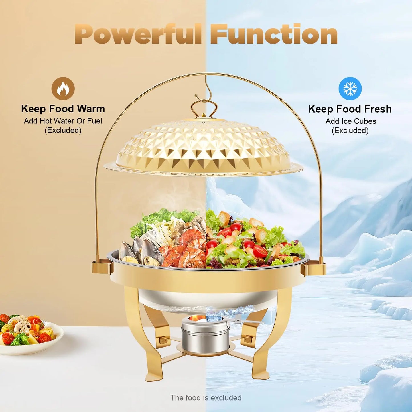 Bymaocar Chafing Dish Buffet Set Stainless Steel Food Warmer
