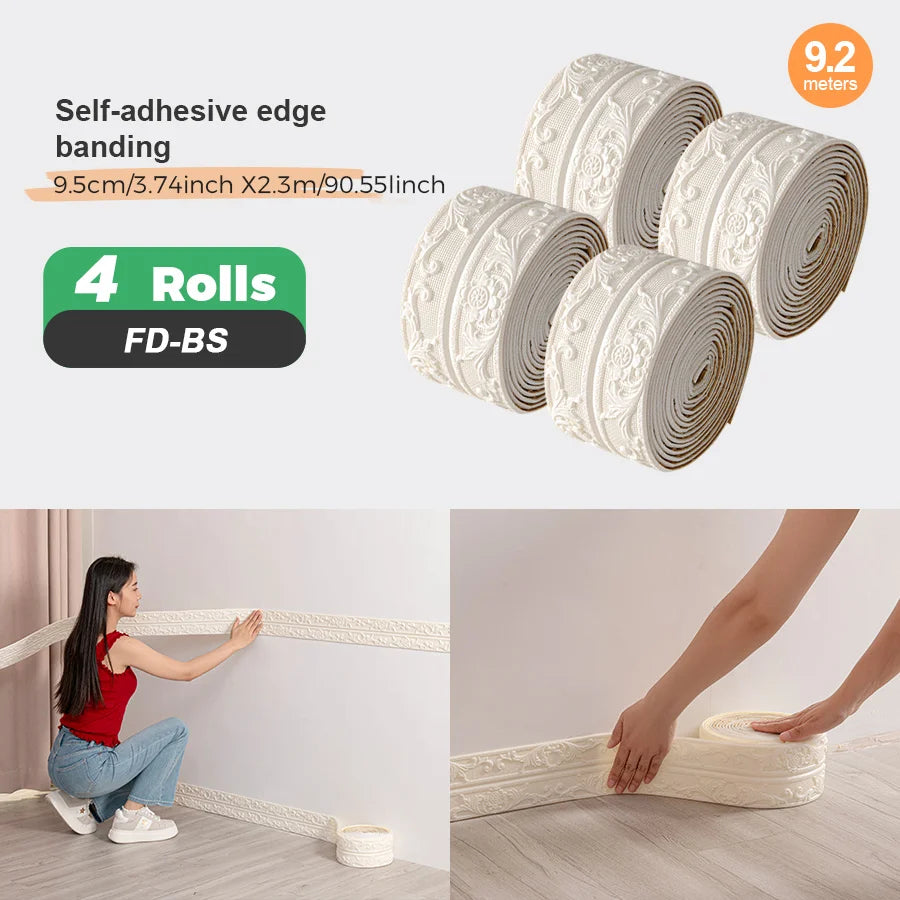 4Rolls Sxp Self-Adhesive Edge Banding Strip For Indoor Use
