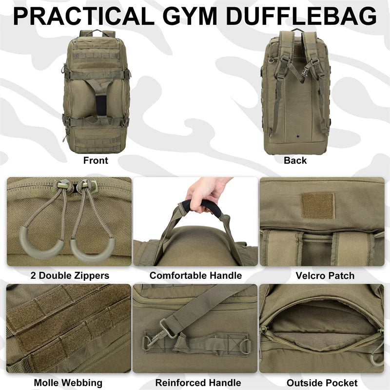 LQARMY MOLLE Tactical Backpack for Hiking and Camping