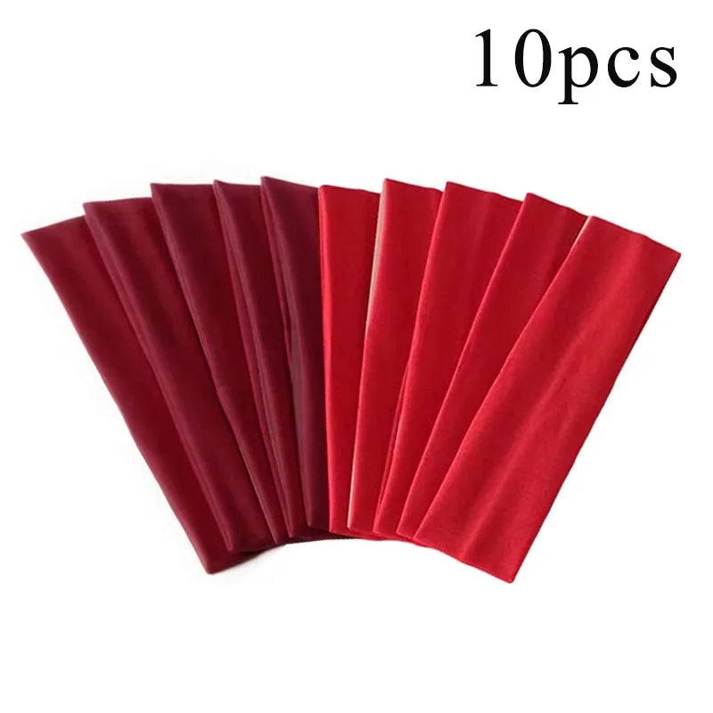 Elastic Hair Bands for Women Solid Color Set of 10 Hair Accessories