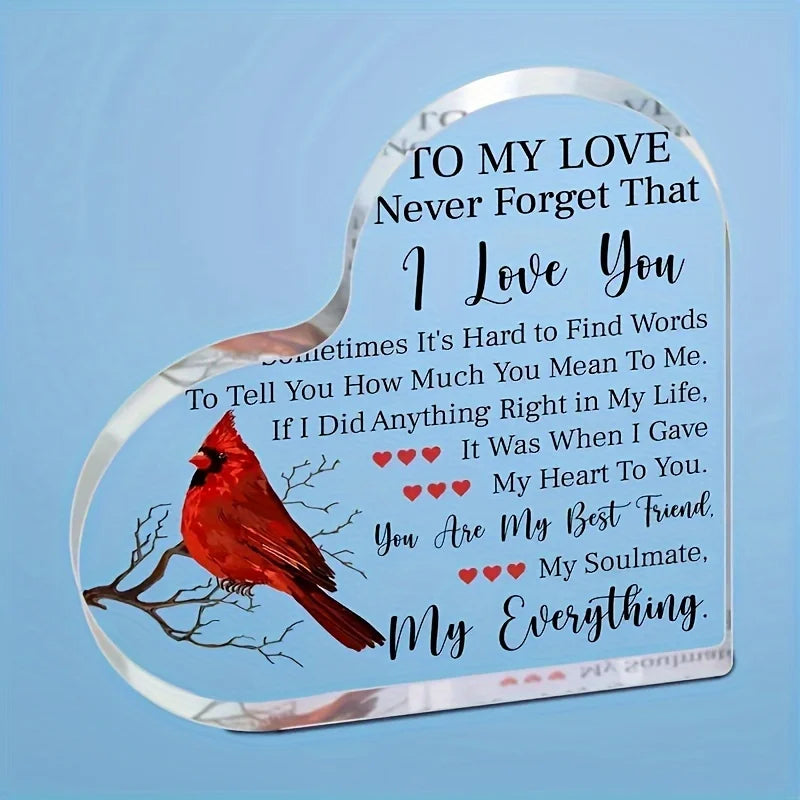 To My Love Acrylic Gift For Her Romantic Keepsake Anniversary