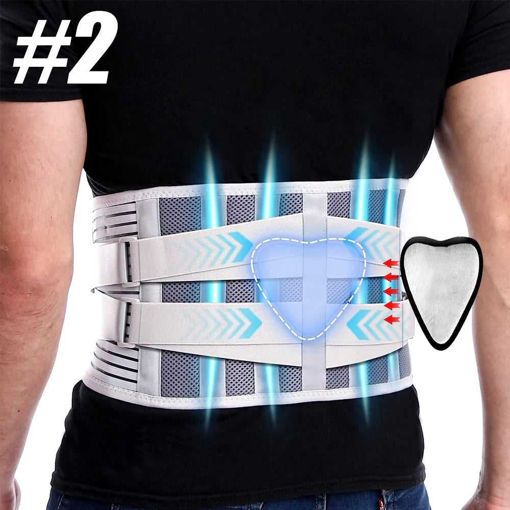Back Pain Relief Lumbar Support Belt With 6 Stays Breathable