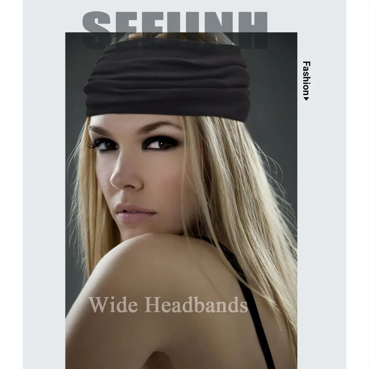 Wide Boho Stretch Headbands For Women Turban Style Six Pack