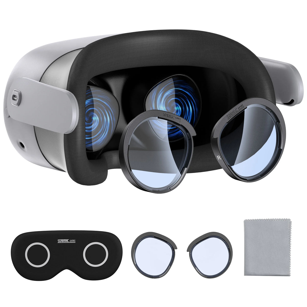 STARTRC Lens Protector Set Compatible with Meta Quest 3S Accessories, Soft Lens Protector Cover, Glasses Spacer with Blue Light Blocking Glasses for Oculus Quest 3S/Quest 2 (Not Fit for Quest 3)