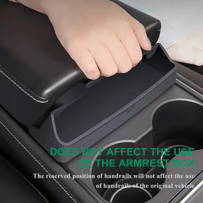 For Tesla Model 3 Model Y Accessories 2023 Central Control Armrest Box Phone Pocket Car Glasses Case Storage Tray Auto Parts
