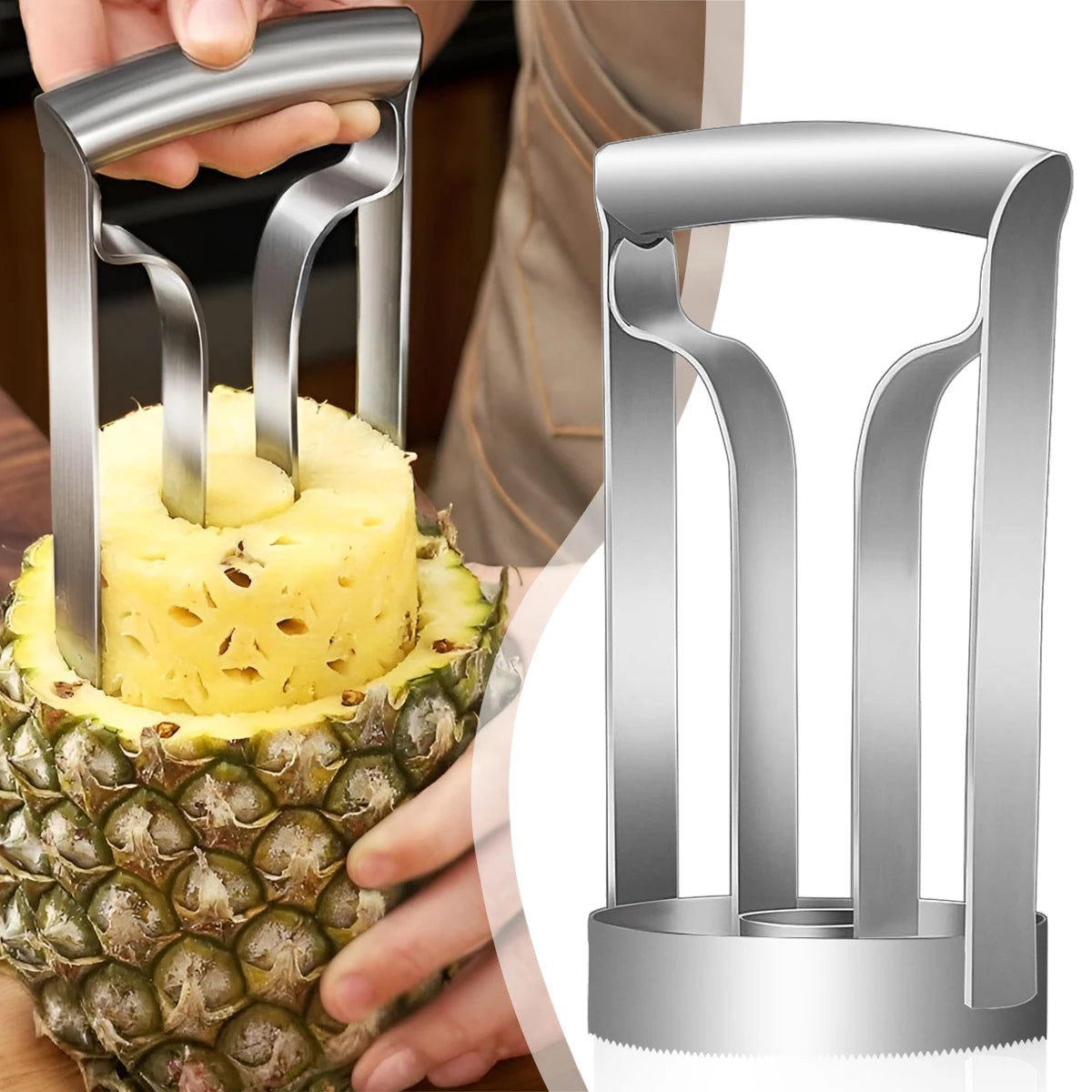 Pineapple Corer Slicer Stainless Steel Fruit Tool For Home Kitchen