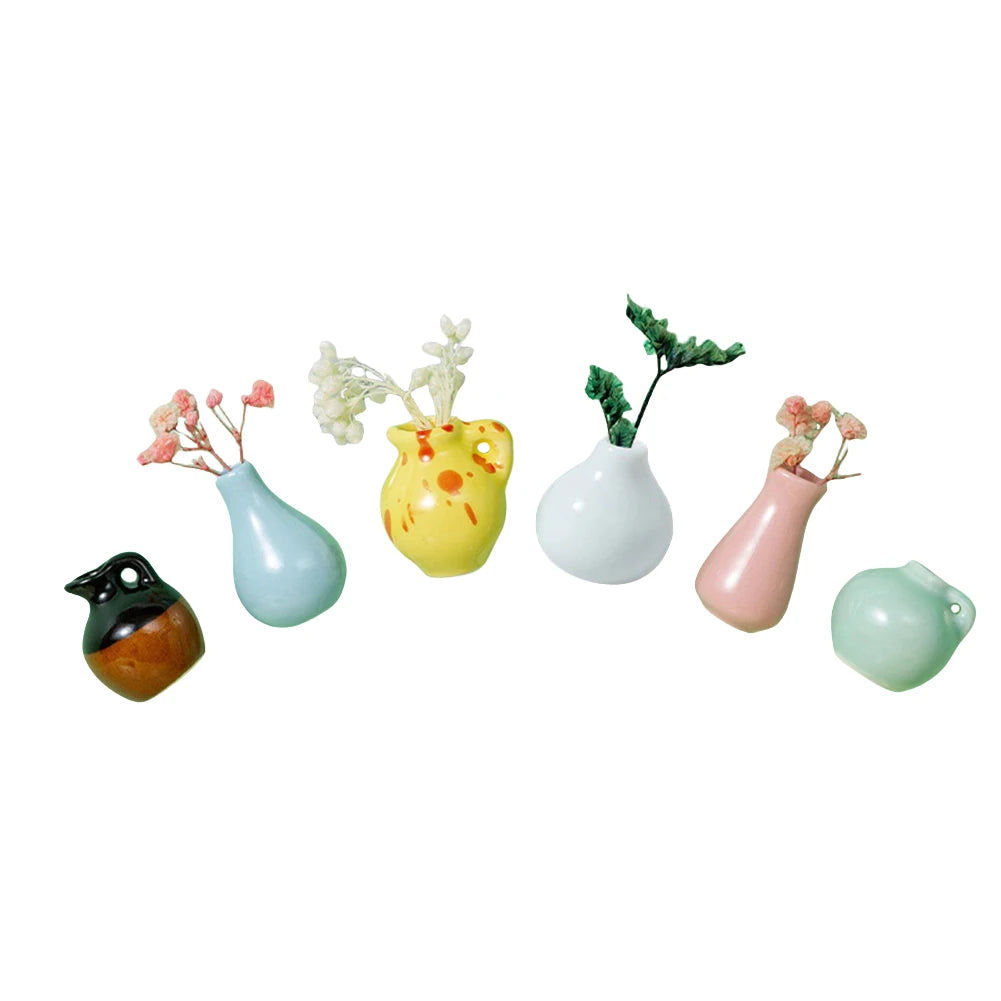 Ceramics Vase Fridge Magnet Porcelain Refrigerator Decor Sticker