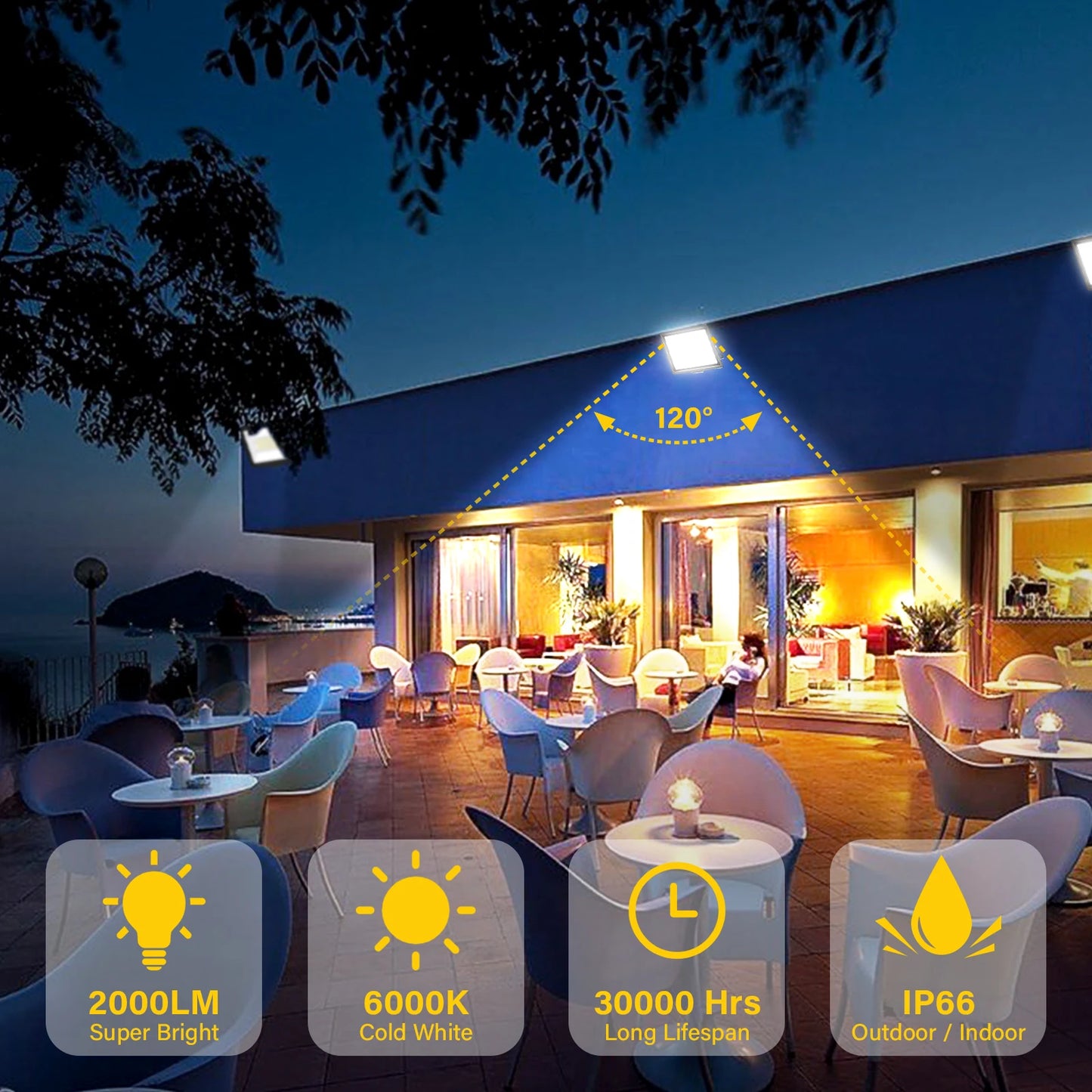 Skyworld LED Flood Light 110V 240V Outdoor Garden Wall Lamp