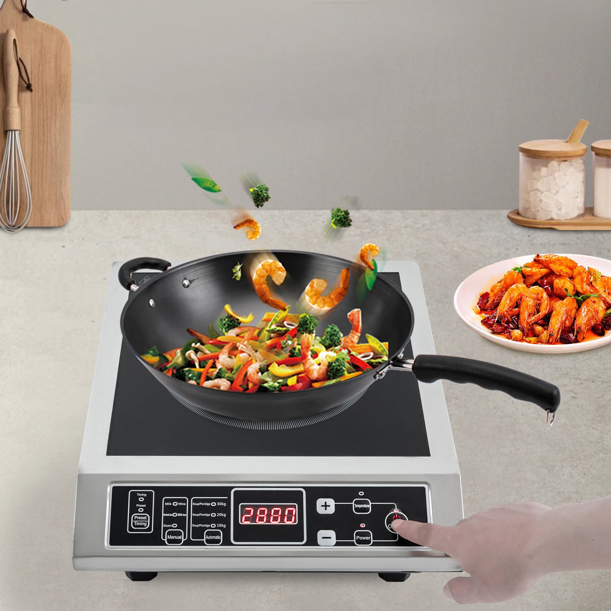 Portable Electric Induction Cooktop With Rapid IGBT Heating