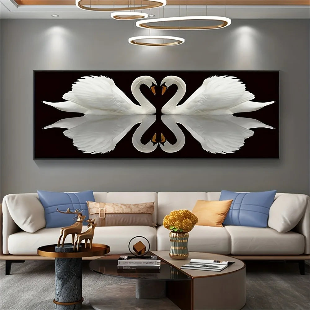 Whooper Swan Poster Animal Print Home Decor Pine Frame