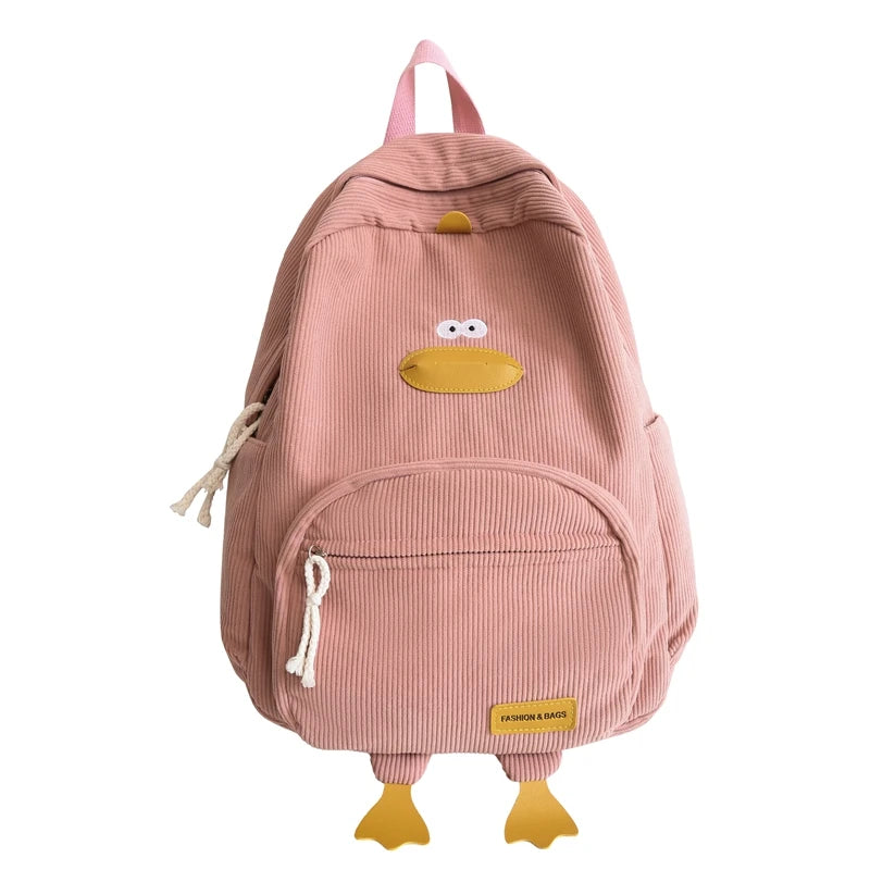 Cartoon Duck Backpack Kawaii Travel Bag Korean Edition For Women And Girls
