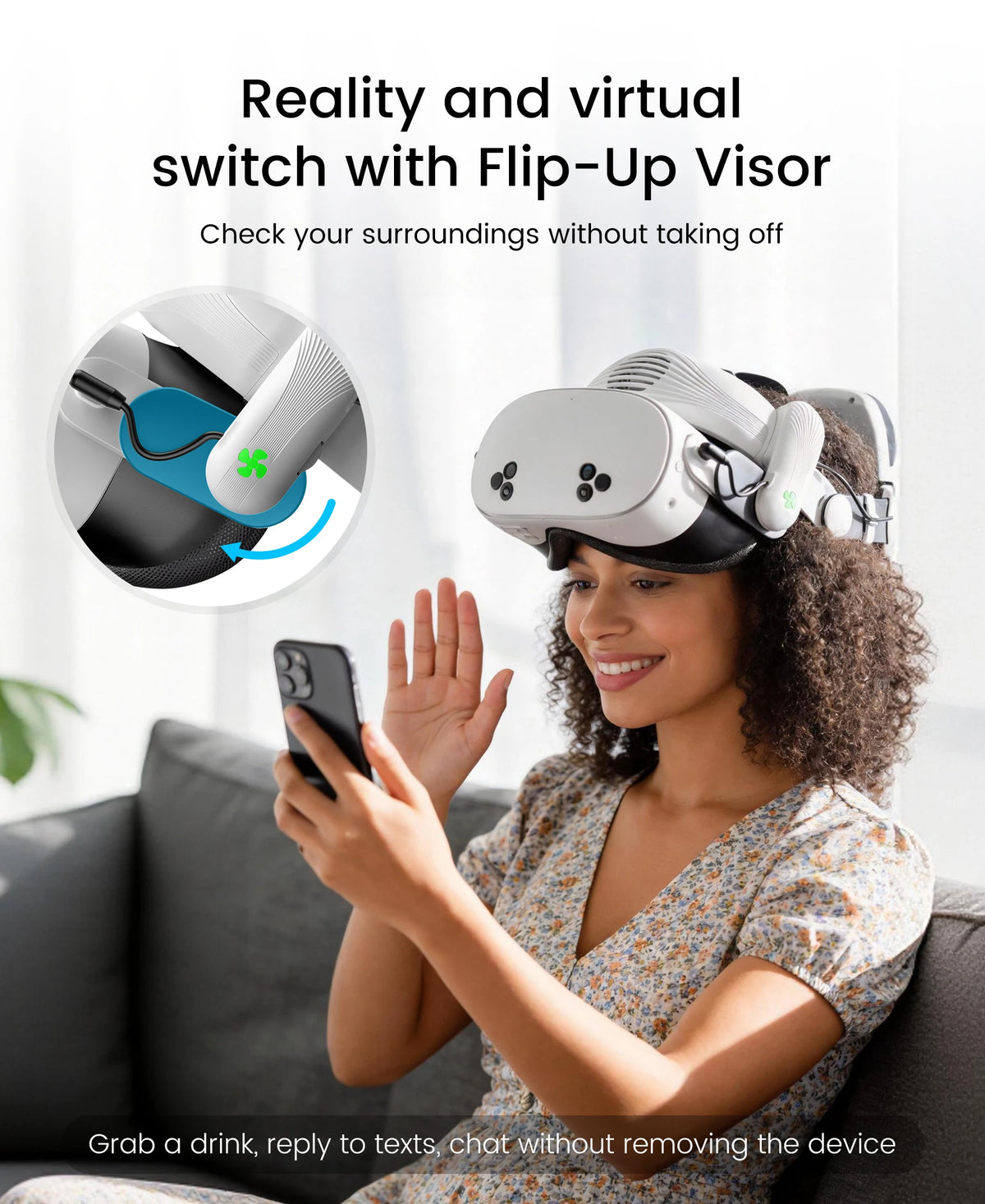DinoFire VR Air Circulation Head Strap for Meta Quest 3/3S｜Cooling Fan, 12000mAh Hot-Swappable Magnetic Battery, Ergonomic Design