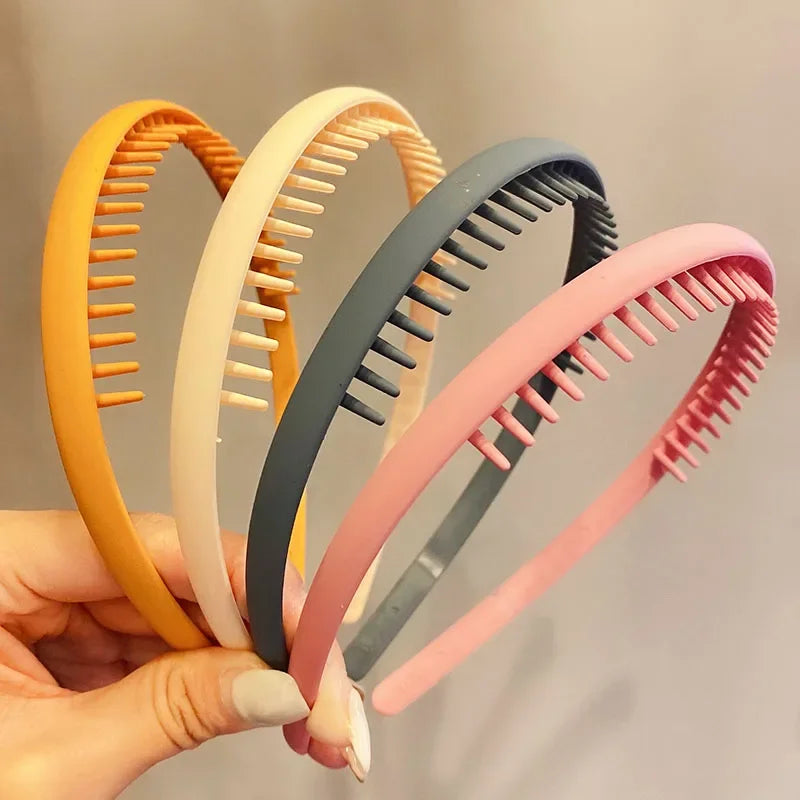 PjNewesting Women Matte Toothed Hairband Headband Hair Accessory