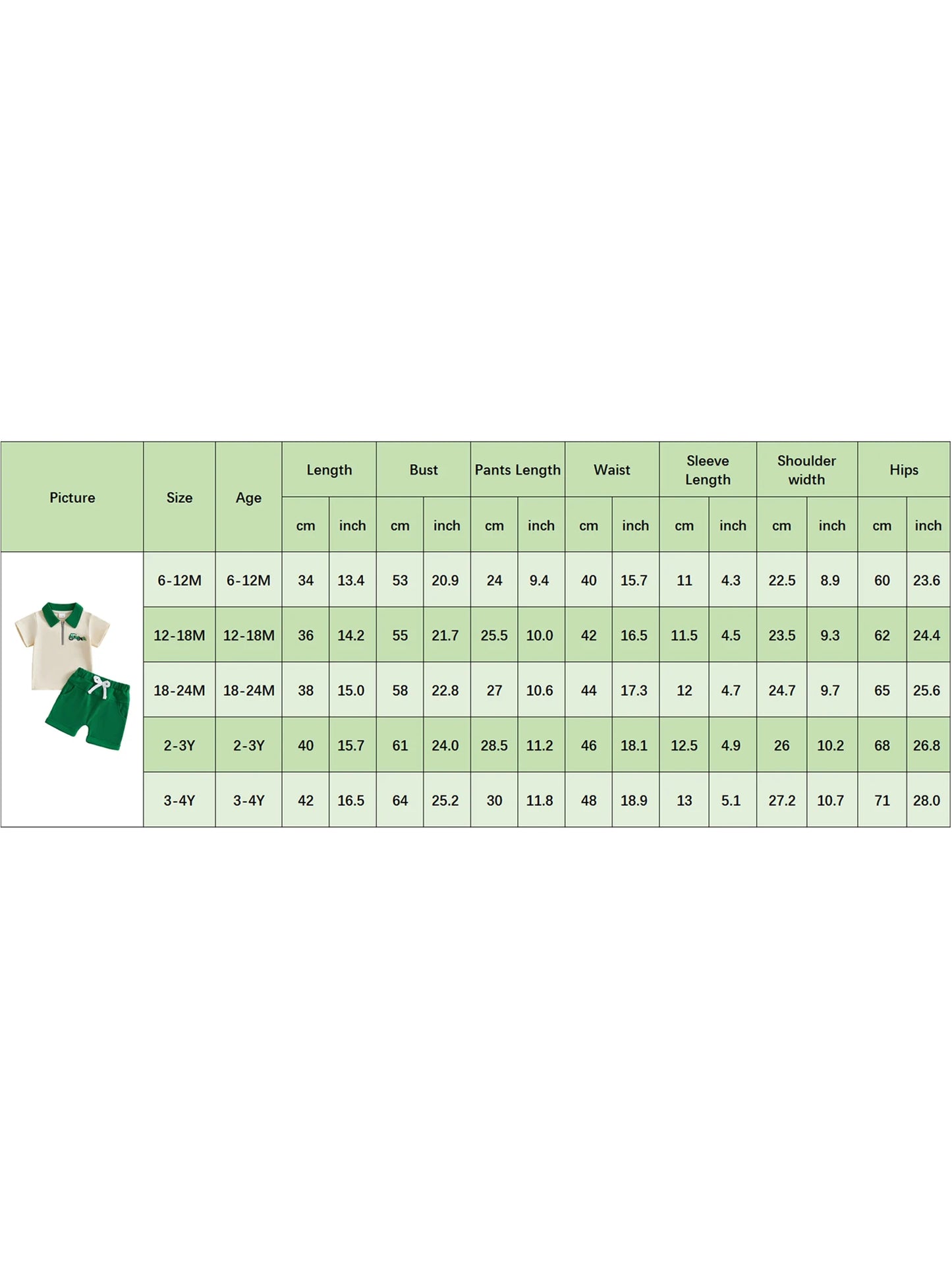 Baby Girls St Patrick Day Shamrock Print Top and Shorts