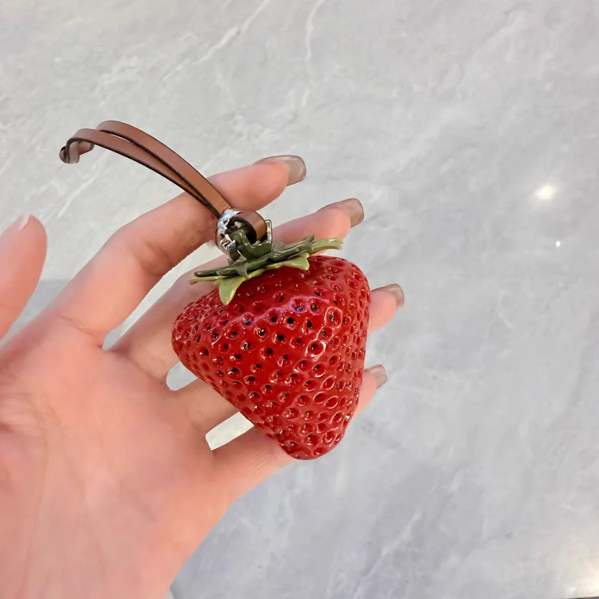 New Weaving Mushroom Ornaments Leather Bag Charm Keychain Bags Pendant Decoration High Luxury Girl Gift Bag Accessories