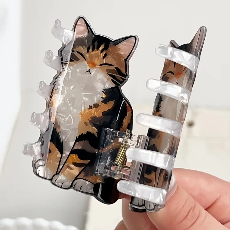 1pc Versatile Cat-shaped Hair Clip, Cute Style Hair Accessory, Easy to Wear, Daily Use, Festivals, Cat Lovers.