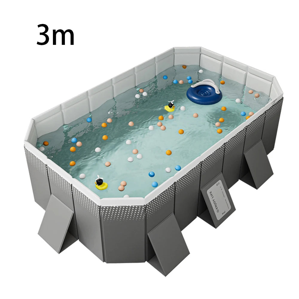 Foldable Outdoor Pool for Garden and Family Use NonInflatable