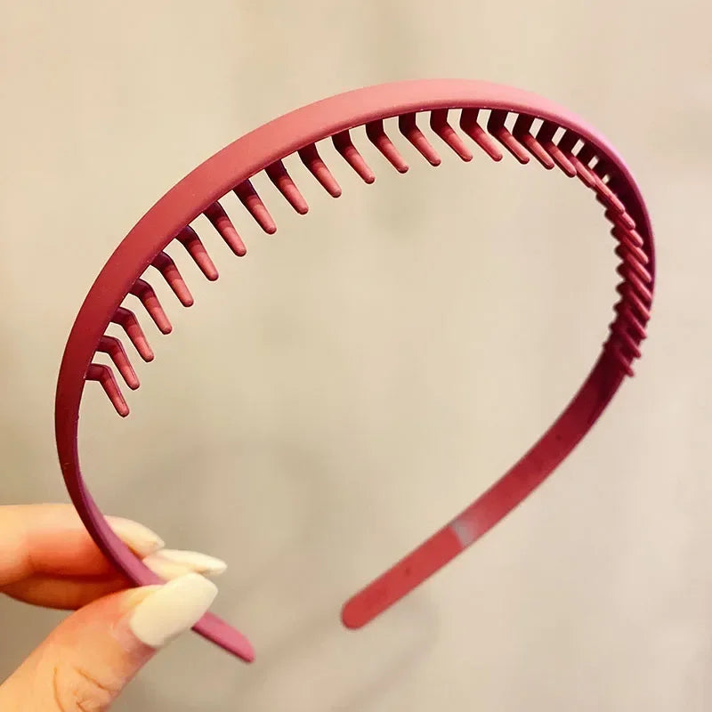 PjNewesting Women Matte Toothed Hairband Headband Hair Accessory