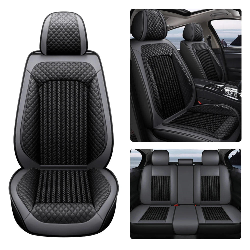 NONECN Car Seat Covers Full Set Universal Front Split Rear Bench