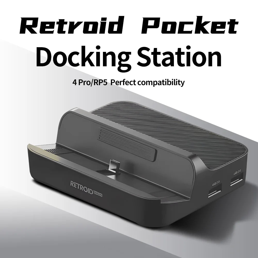 Retroid Pocket RP5 Docking Station With Bluetooth Earbuds