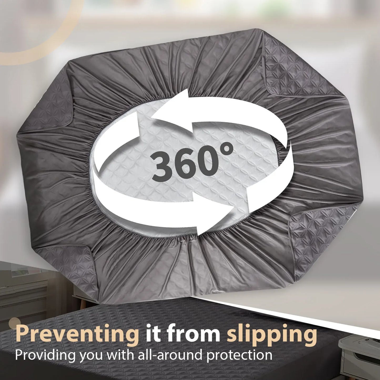 Waterproof Mattress Protector With Deep Pocket Noiseless Washable