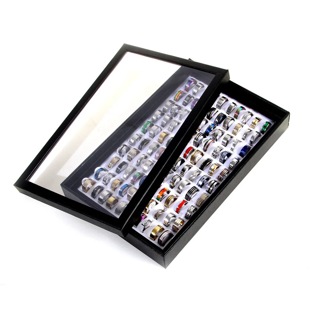Stainless Steel Assorted Ring Set Unisex Bulk Jewelry