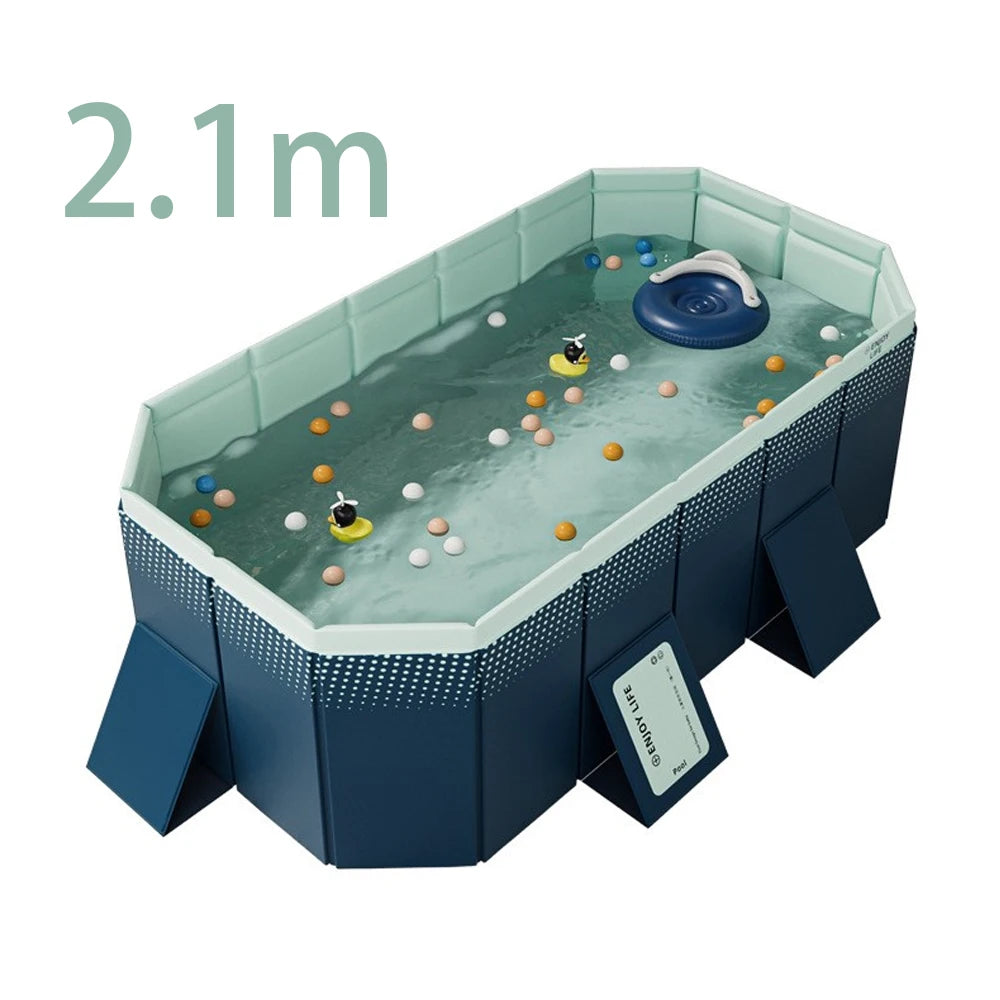 Foldable Outdoor Pool for Garden and Family Use NonInflatable