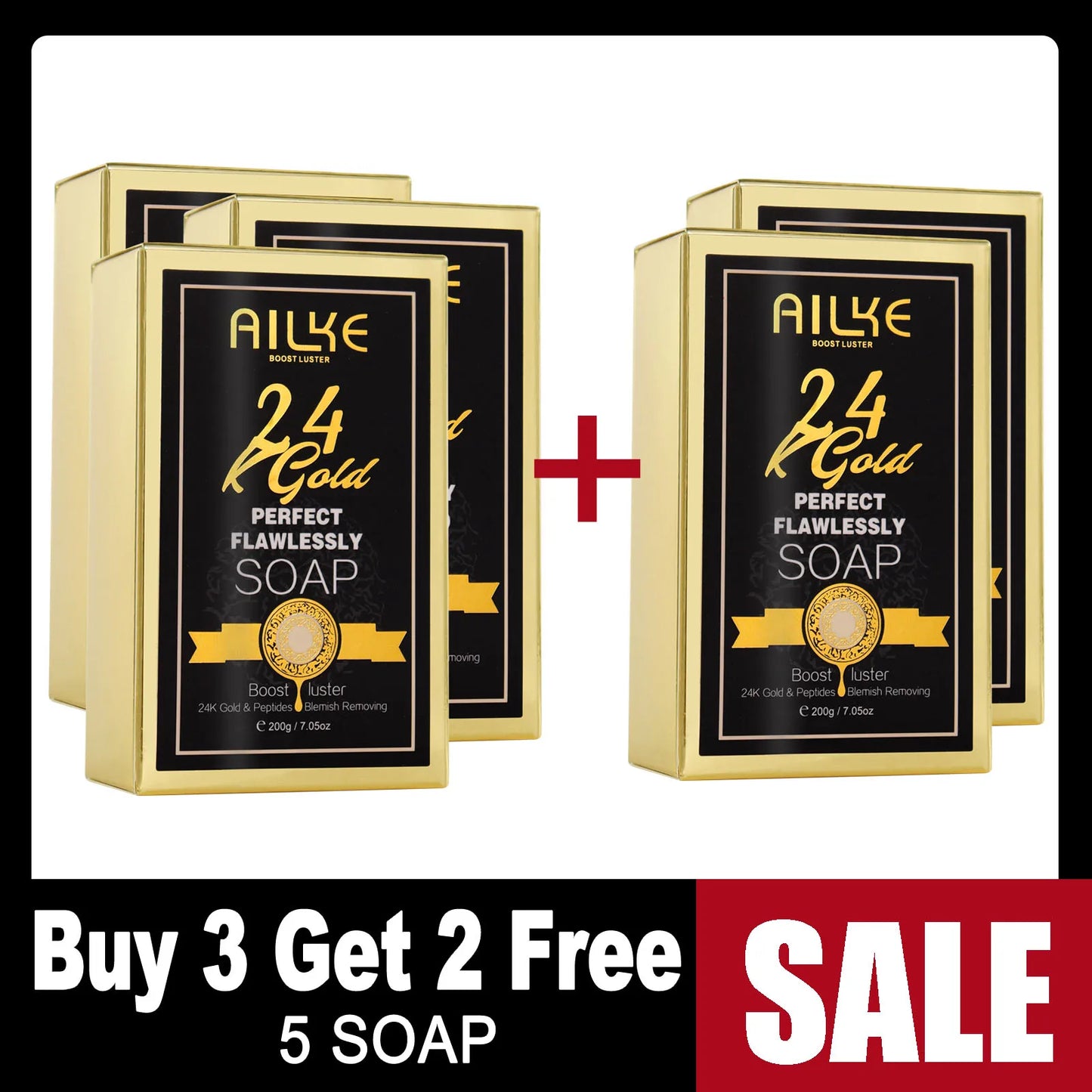 AILKE 24K Gold Flawlessly Skin Care Range Whitening Serum