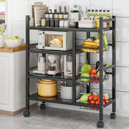 Removable Cabinet Storage Rack 4-Tier Metal Kitchen Organizer