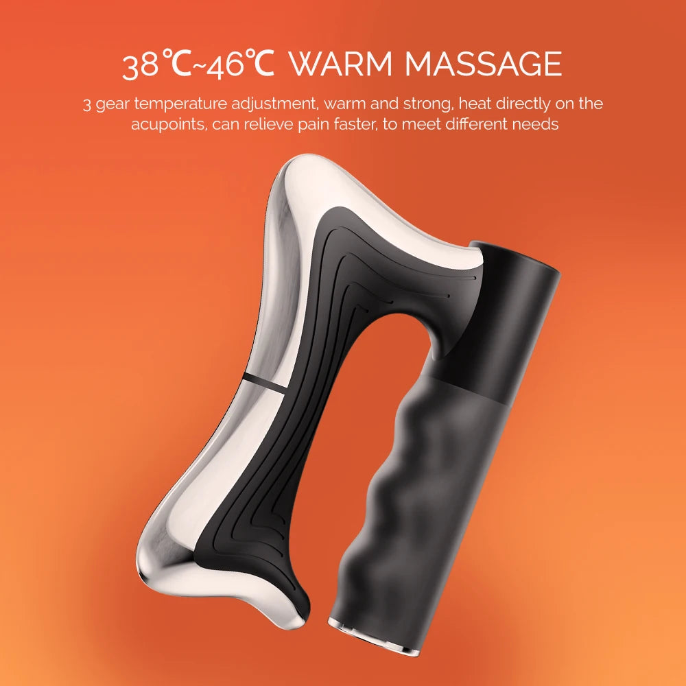 Electric Fascia Scraper Muscle Massager Portable Deep Tissue Vibration Massage Tool Muscle Relaxation Device for Back Neck Shoulder Legs