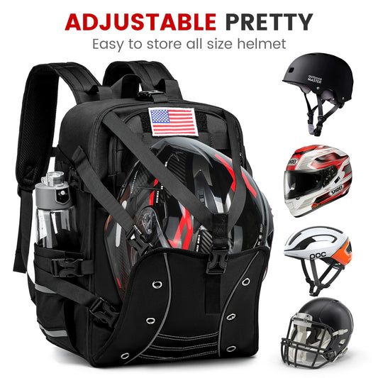 YH GSCN Motorcycle Helmet Backpack Waterproof Large Capacity Carrier