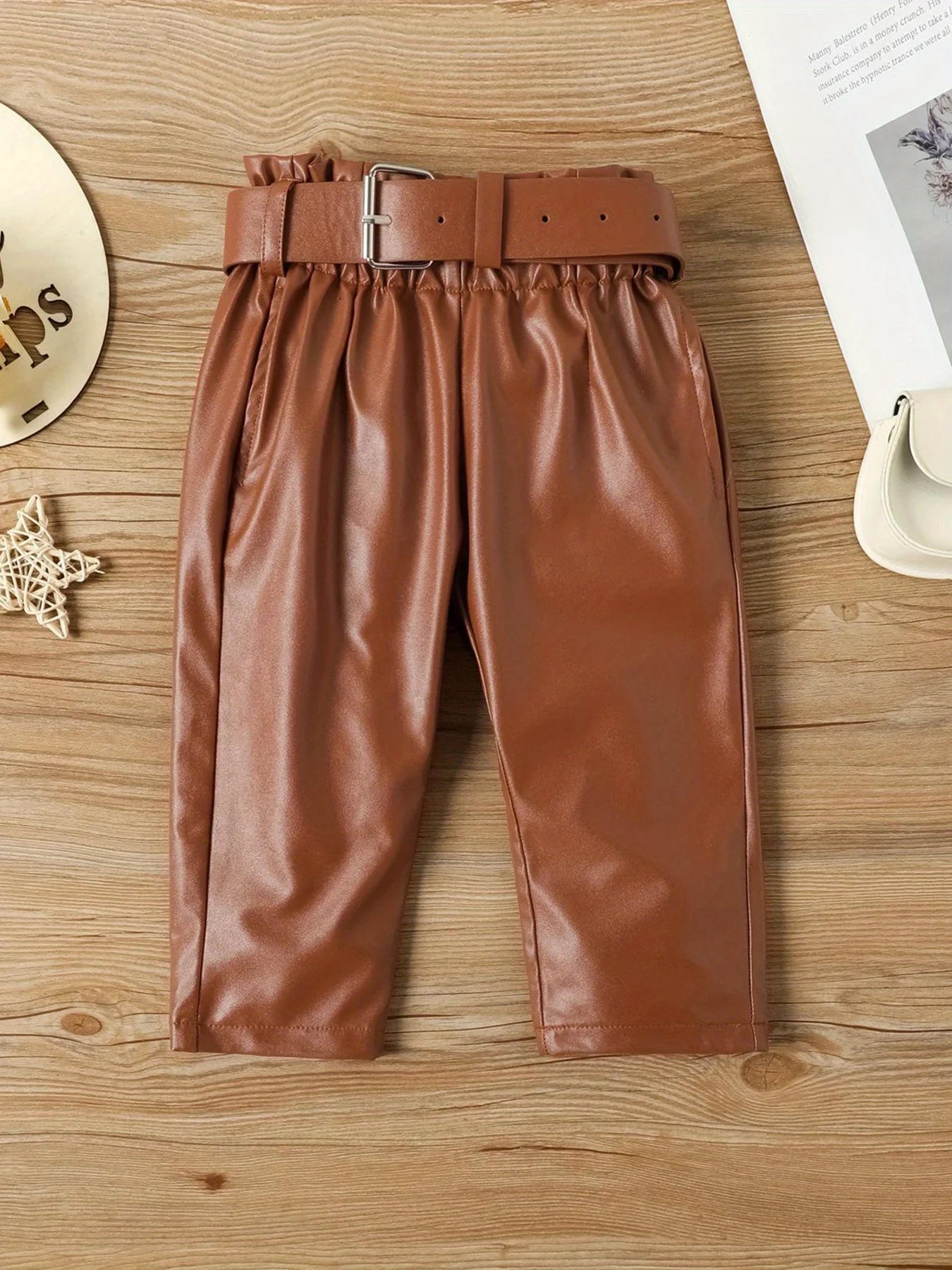 Girls Fall Winter Outfit Set With Ruffled Blouse And Boots