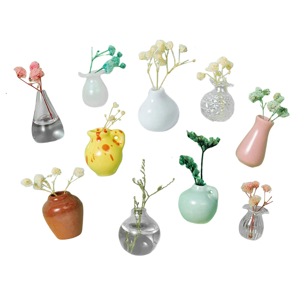 Ceramics Vase Fridge Magnet Porcelain Refrigerator Decor Sticker