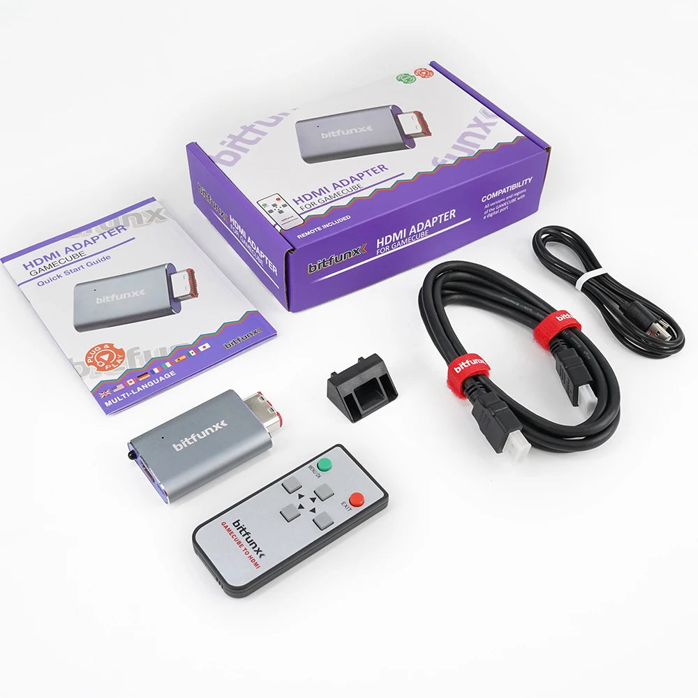 BitFunx GameCube GC2HDMI AV to HDMI Video Adapter With Scanline