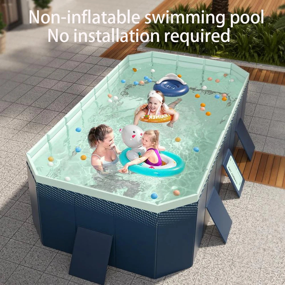 Foldable Outdoor Pool for Garden and Family Use NonInflatable