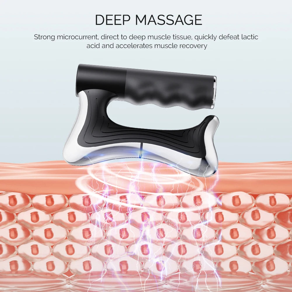Electric Fascia Scraper Muscle Massager Portable Deep Tissue Vibration Massage Tool Muscle Relaxation Device for Back Neck Shoulder Legs