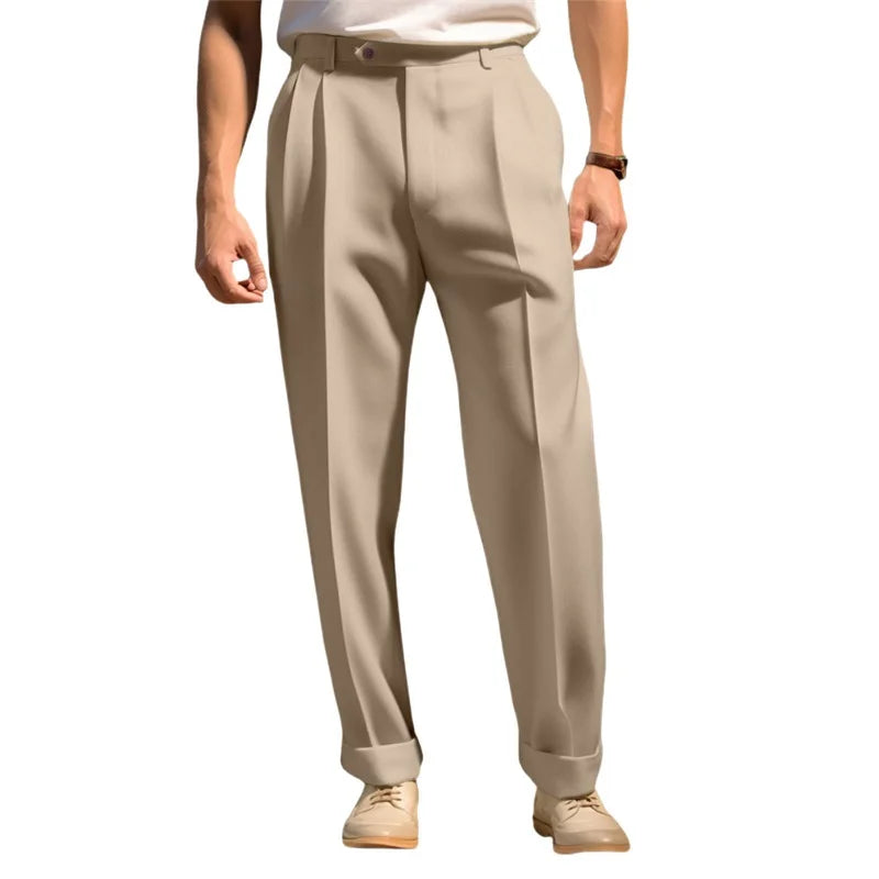 Hirigin Men's Flat Front Dress Pants For Business Casual